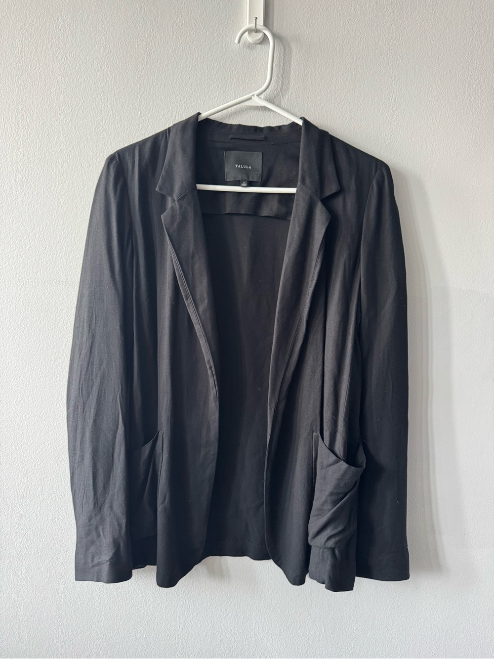 Talula Black Open-Front Lightweight Blazer